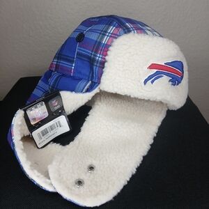 Buffalo Bills New Era Royal Sideline Medium Plaid Trapper Hat New 2024 SOLD OUT